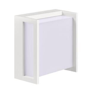 Oliver 5.51 in White Hardwired Outdoor Coach Wall Light Sconce Integrated LED's